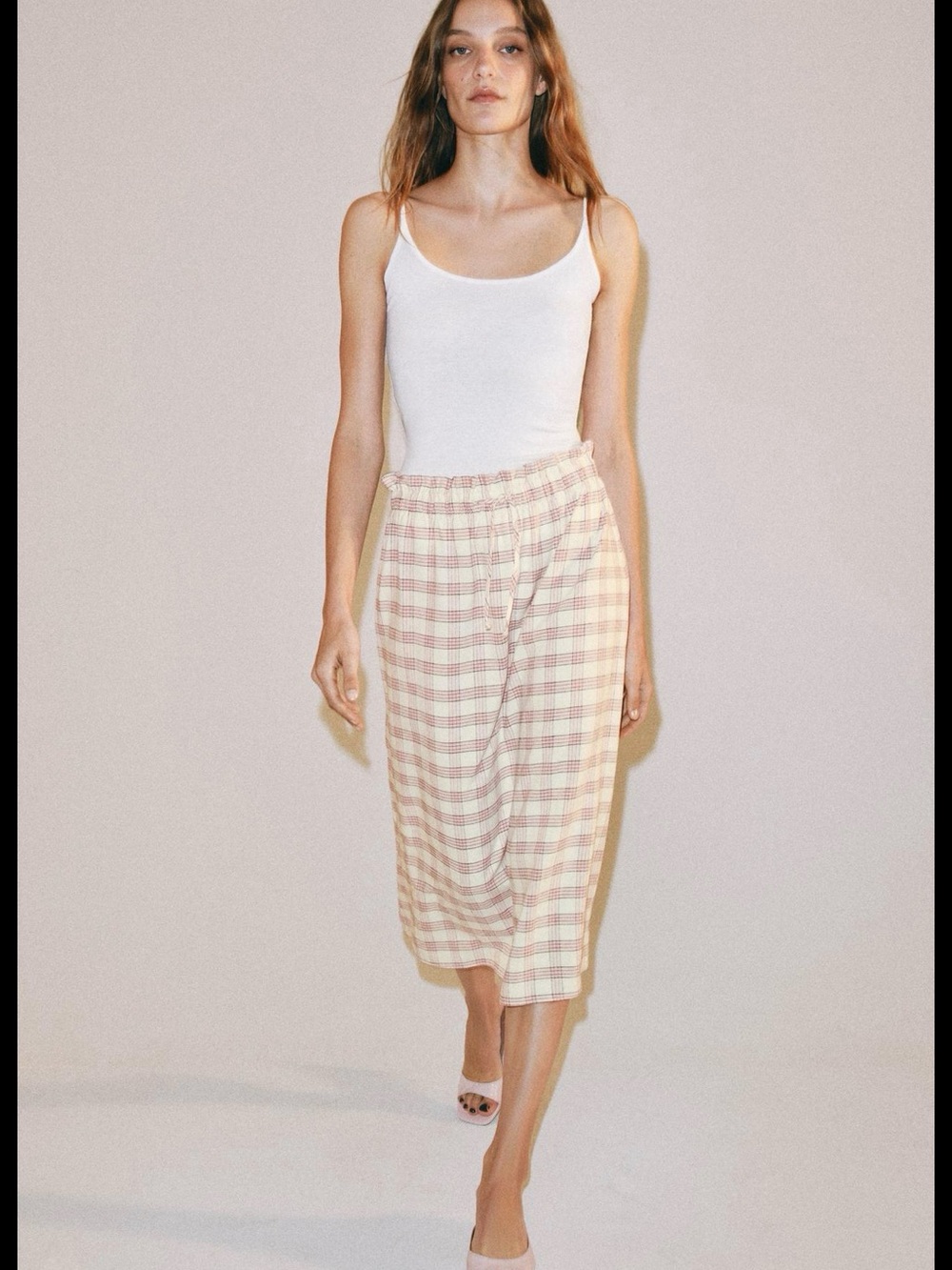 ZARA ZW Collection Plaid Midi Skirt NWT ❗️